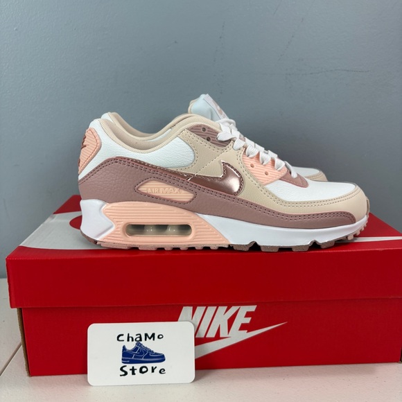 Nike Shoes - Nike Air Max 90 NN PRM Running Shoes White Particle Pink HQ1783 100 Women's Sz 7
